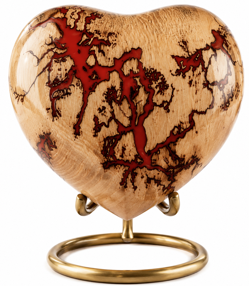 Premium Heart-Shaped Resin Art Cremation Urn